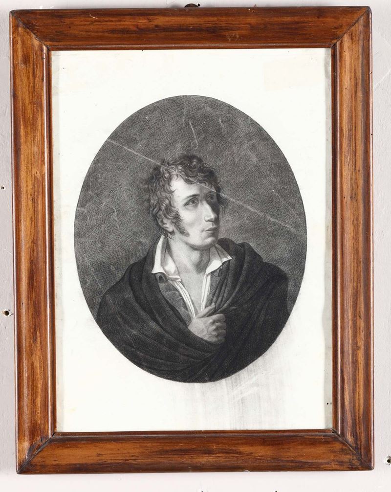 Disegno raffigurante giovane uomo, matita su carta  - Auction Timed Fine Art - I - Cambi Casa d'Aste