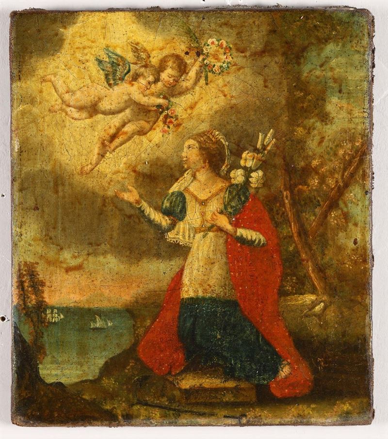 Scuola del XIX secolo Santa  - Auction Fine Art - Cambi Casa d'Aste