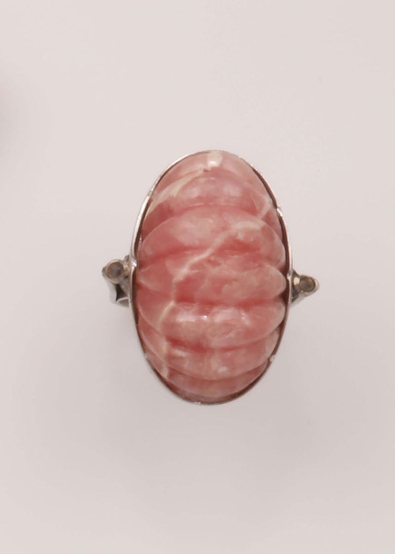 Anello con quarzo rosa  - Auction Vintage, Jewels and Watches - Cambi Casa d'Aste