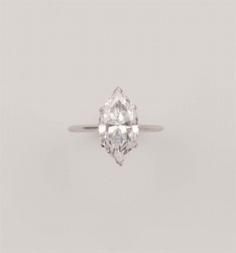Marquise brilliant-cut diamond weighing 4.79 carats  - Auction Fine Jewels - Cambi Casa d'Aste