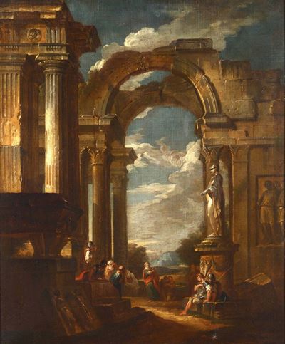 Giovanni Paolo Panini (1692-1765)architettura con Figure