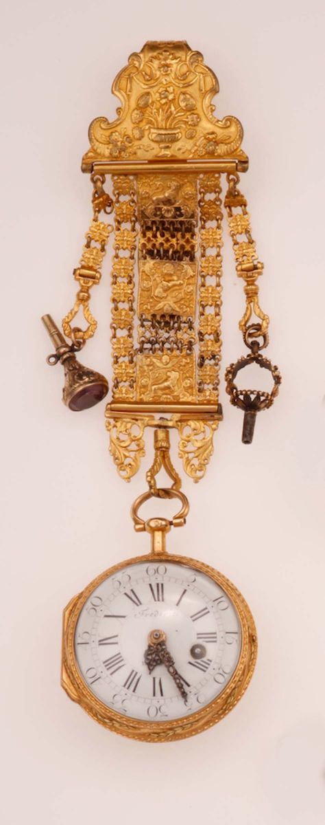 Gold and pinchbeck chateleine  - Auction Fine Jewels - Cambi Casa d'Aste