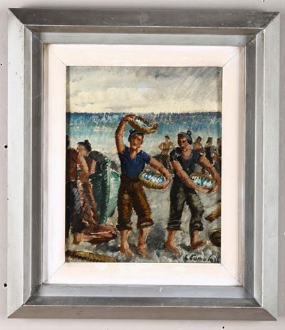 Armando Cuniolo (1900-1955)pescatori, 1934