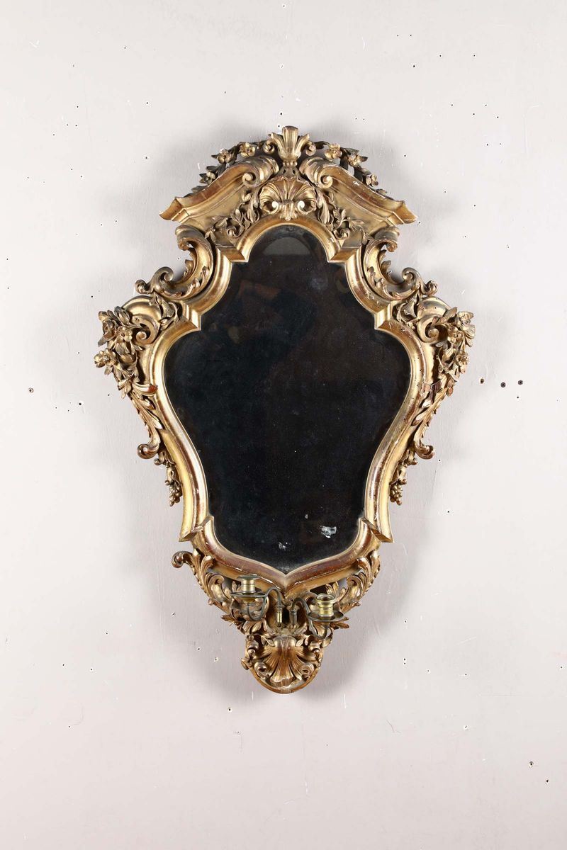 Ventolina in legno intagliato e dorato, XIX secolo  - Auction Fine Art - Cambi Casa d'Aste