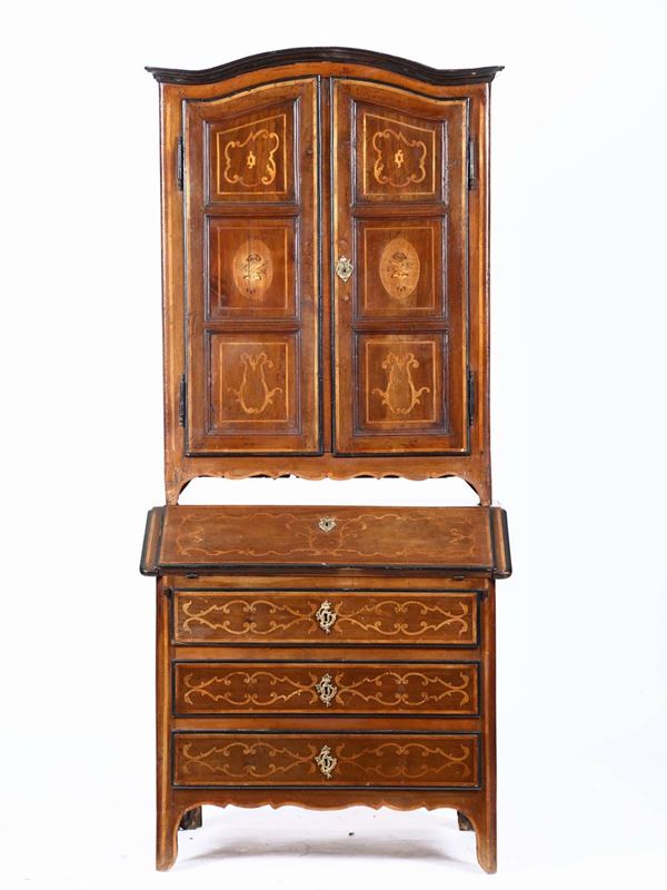 Troumoncino lastronato ed intarsiato, Piemonte XVIII-XIX secolo