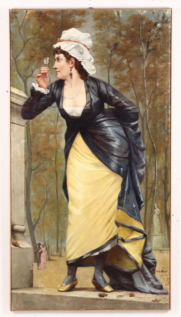 Scuola francese del XIX-XX secolo Ritratto femminile