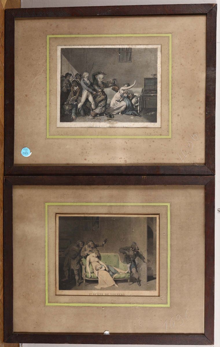 Coppia di stampe, Francia XIX secolo  - Asta Antiquariato - Cambi Casa d'Aste