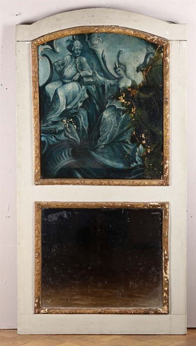 Caminiera in Legno Dipinto, XIX Secolo