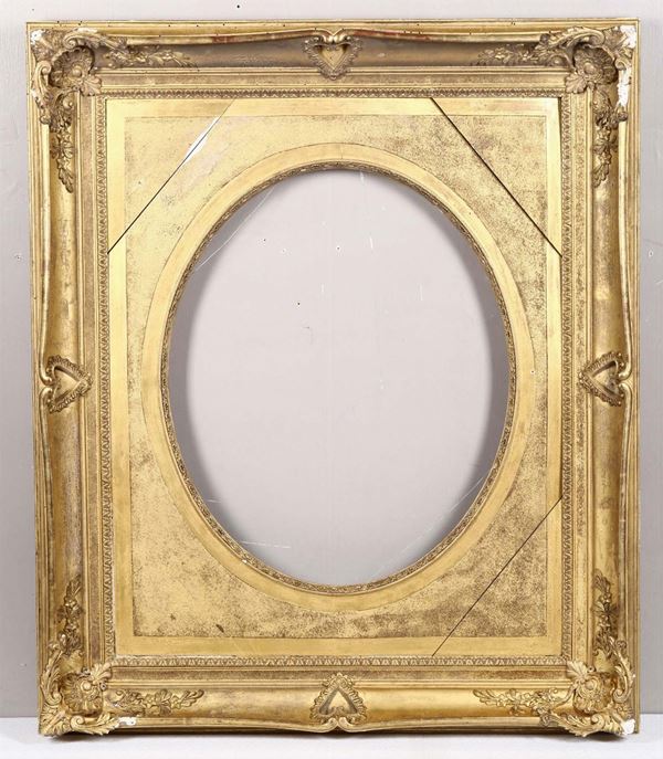 Cornice in legno intagliato e dorato, XIX-XX secolo