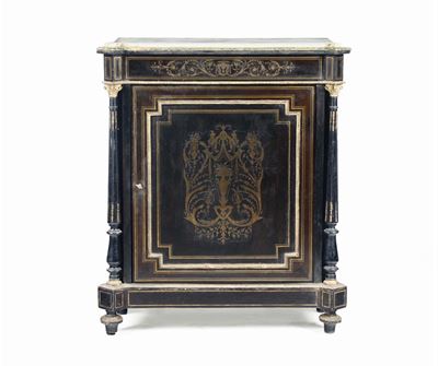 Credenza Ad un'anta Intarsiata, XIX Secolo