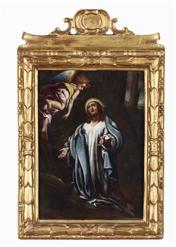 Scuola del XVI-XVII secolo Santo in estasi