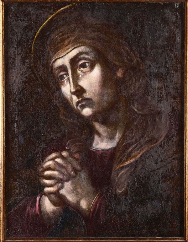 Scuola del XVII secolo Santa in preghiera