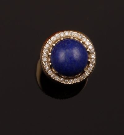 Anello con Lapislazzulo e Diamanti