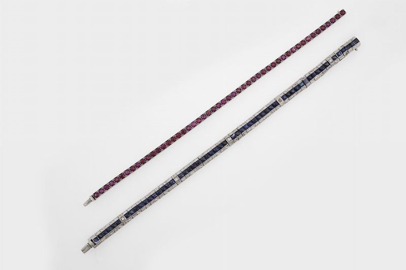 Two gem-set bracelets  - Auction Fine Jewels - Cambi Casa d'Aste