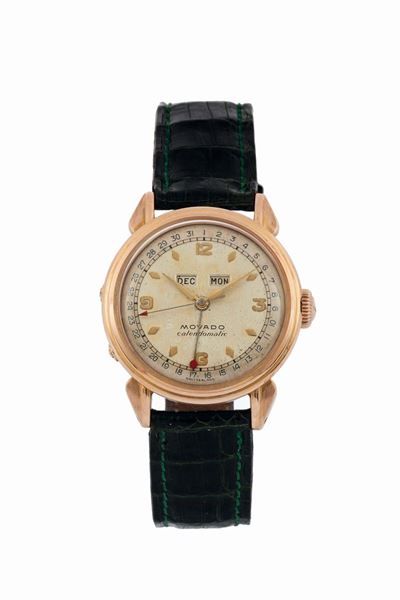 Movado, Calendomatic, Ref. R6370, Orologio da Polso, Automatico, in Oro Rosa 18k con Calendario. ...