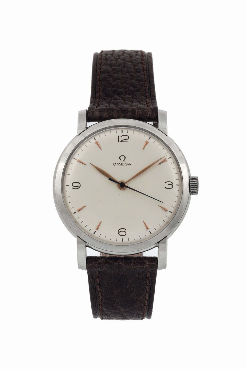 OMEGA, movement No. 11496117,Ref. 2545-1, stainless steel, oversize wristwatch. Made circa  1947  - Auction Watches and Pocket Watches - Cambi Casa d'Aste