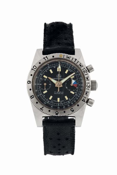 Chronographe. Orologio da Polso, in Acciaio, Impermeabile con Scala Tachimetrica. Realizzato nel ...
