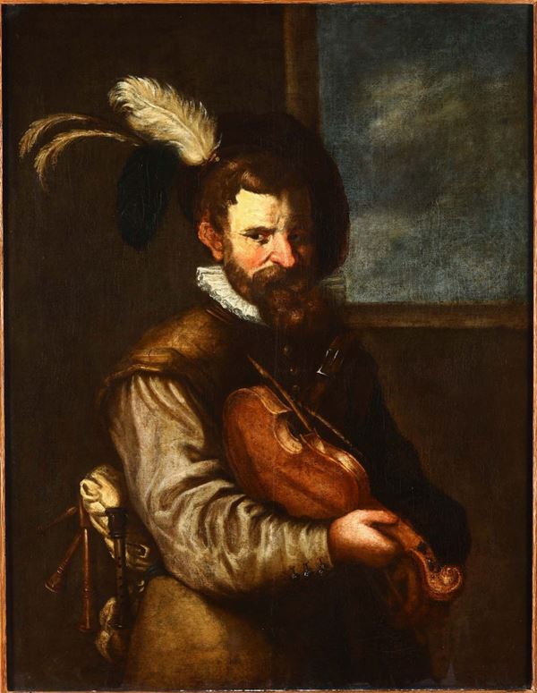 Scuola fiamminga del XVII secolo Violinista