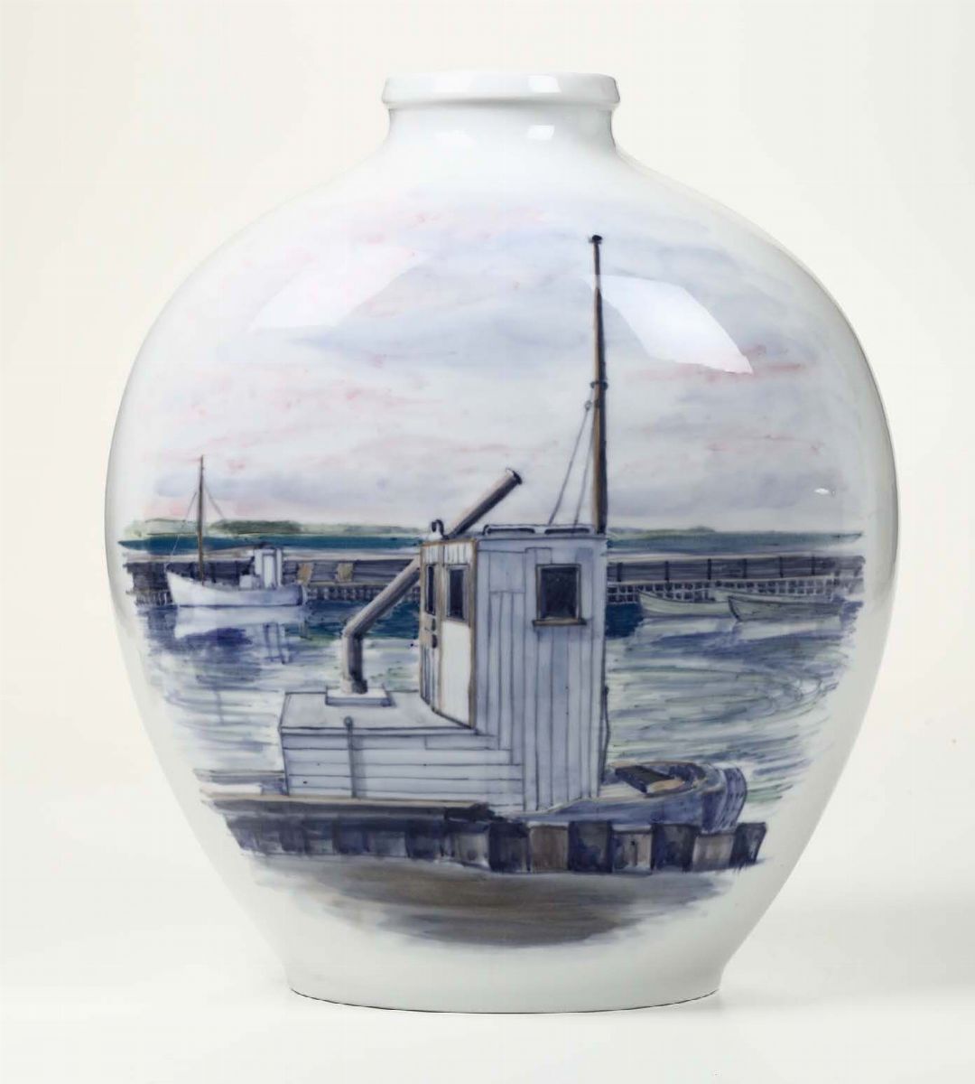 Grande Vaso in Porcellana Policroma, Royal Copenhagen