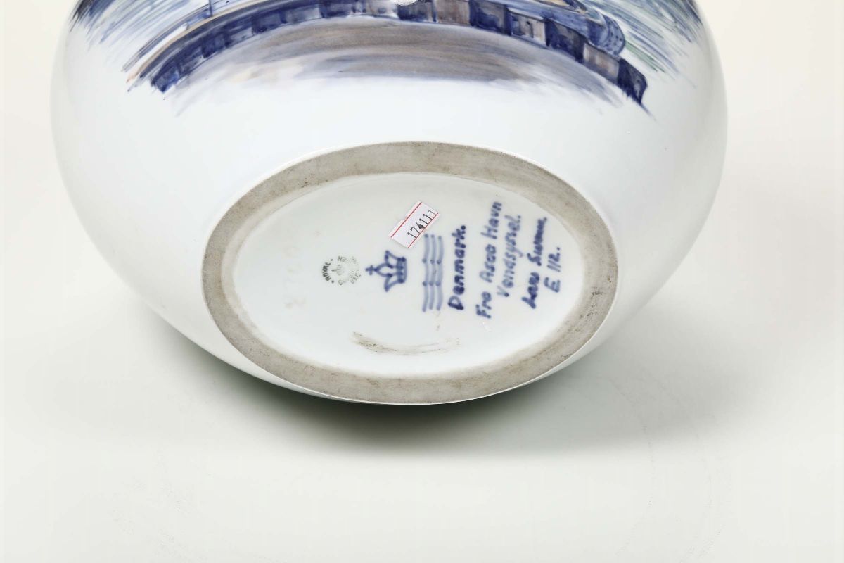 Grande Vaso in Porcellana Policroma, Royal Copenhagen