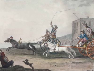 Saverio della Gatta (1758 - 1828)la Corsa De Curricoli, 1825 il Melonaro Napoletano, 1823