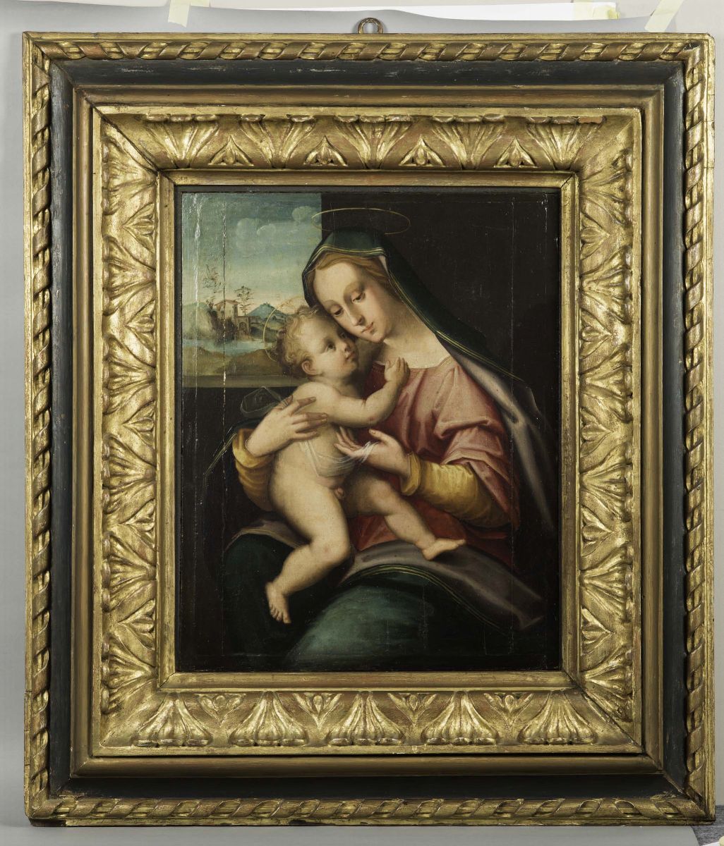 Domenico Puligo (firenze 1492 - 1527)madonna con Bambino