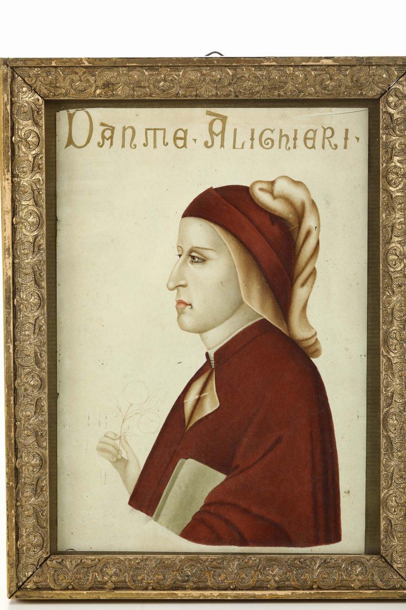 Artista del XIX secolo Ritratto di Dante  - Asta Antiquariato - Cambi Casa d'Aste