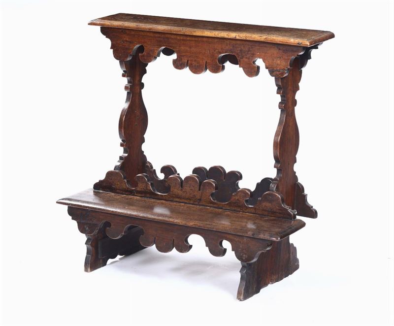 Inginocchiatoio in noce, XIX secolo  - Auction Fine Art - Cambi Casa d'Aste