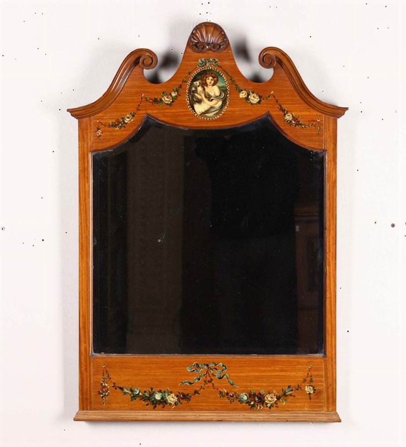 Specchiera dipinta, XIX secolo  - Auction Fine Art - Cambi Casa d'Aste