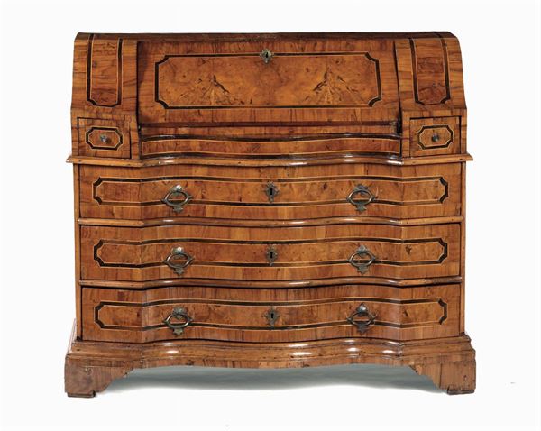 Ribalta Luigi XIV lastronata ed intarsiata, Veneto XVIII secolo