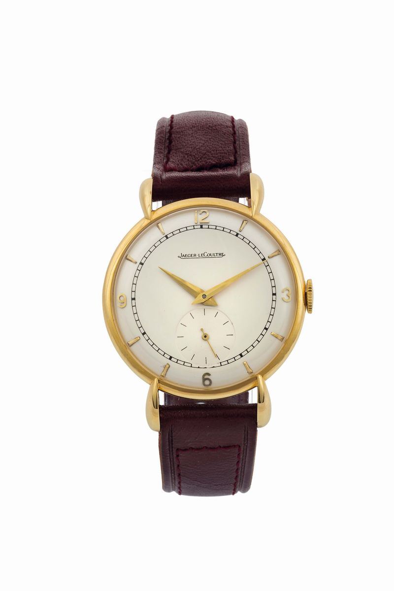 Jaeger LeCoultre, Tear Drop Lugs, 18K yellow gold wristwatch. Made circa 1950  - Auction Watches and Pocket Watches - Cambi Casa d'Aste