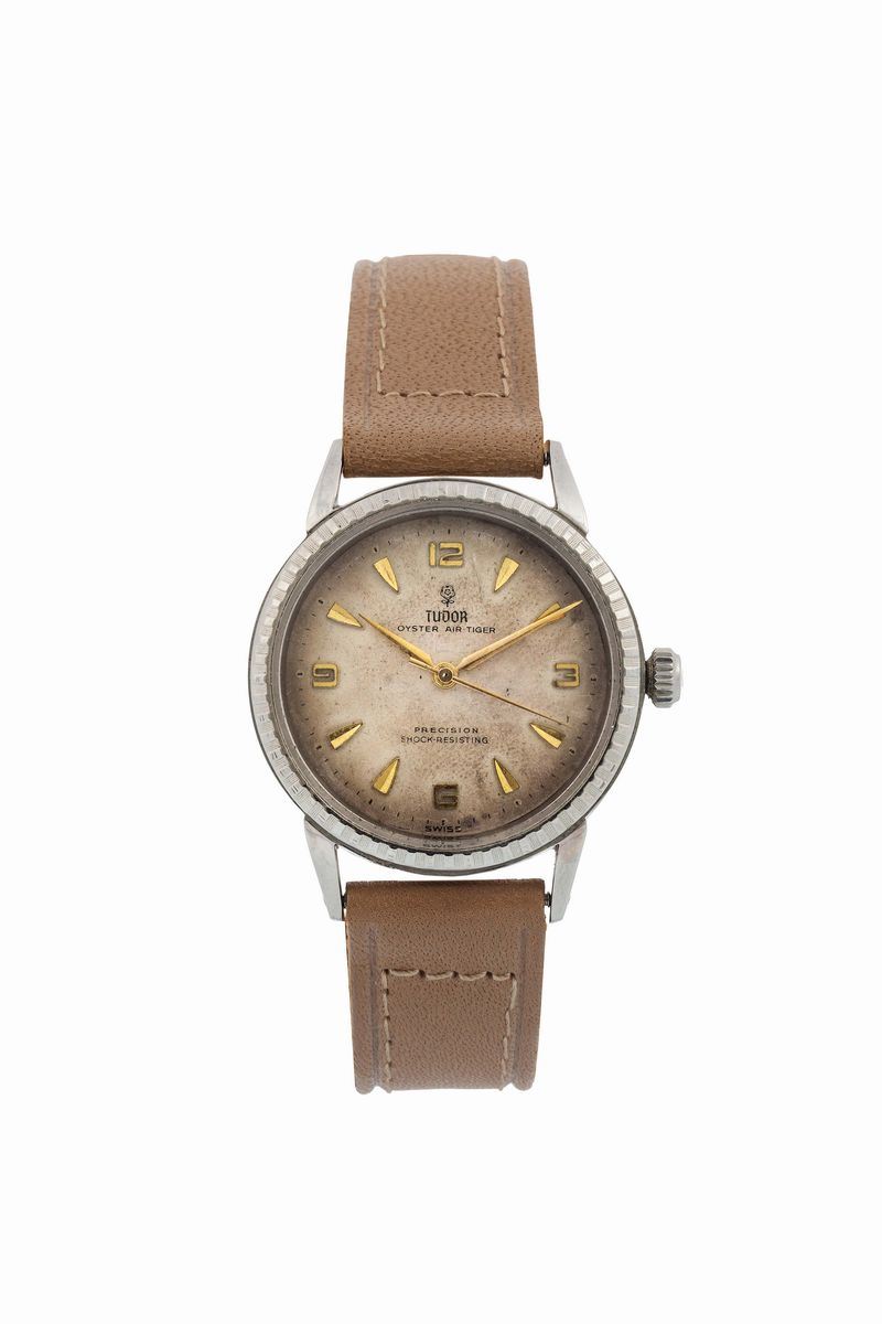 TUDOR, Oyster Air Tiger, Precision, Shock Resisting,  Ref. 7957. Fine, water resistant, stainless steel wristwatch. Made circa 1957  - Auction Watches and Pocket Watches - Cambi Casa d'Aste