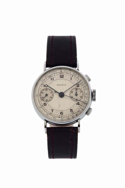 Ardath, Cassa No. 11599. Orologio da Polso, Cronografo in Acciaio. Realizzato nel 1950 Circa