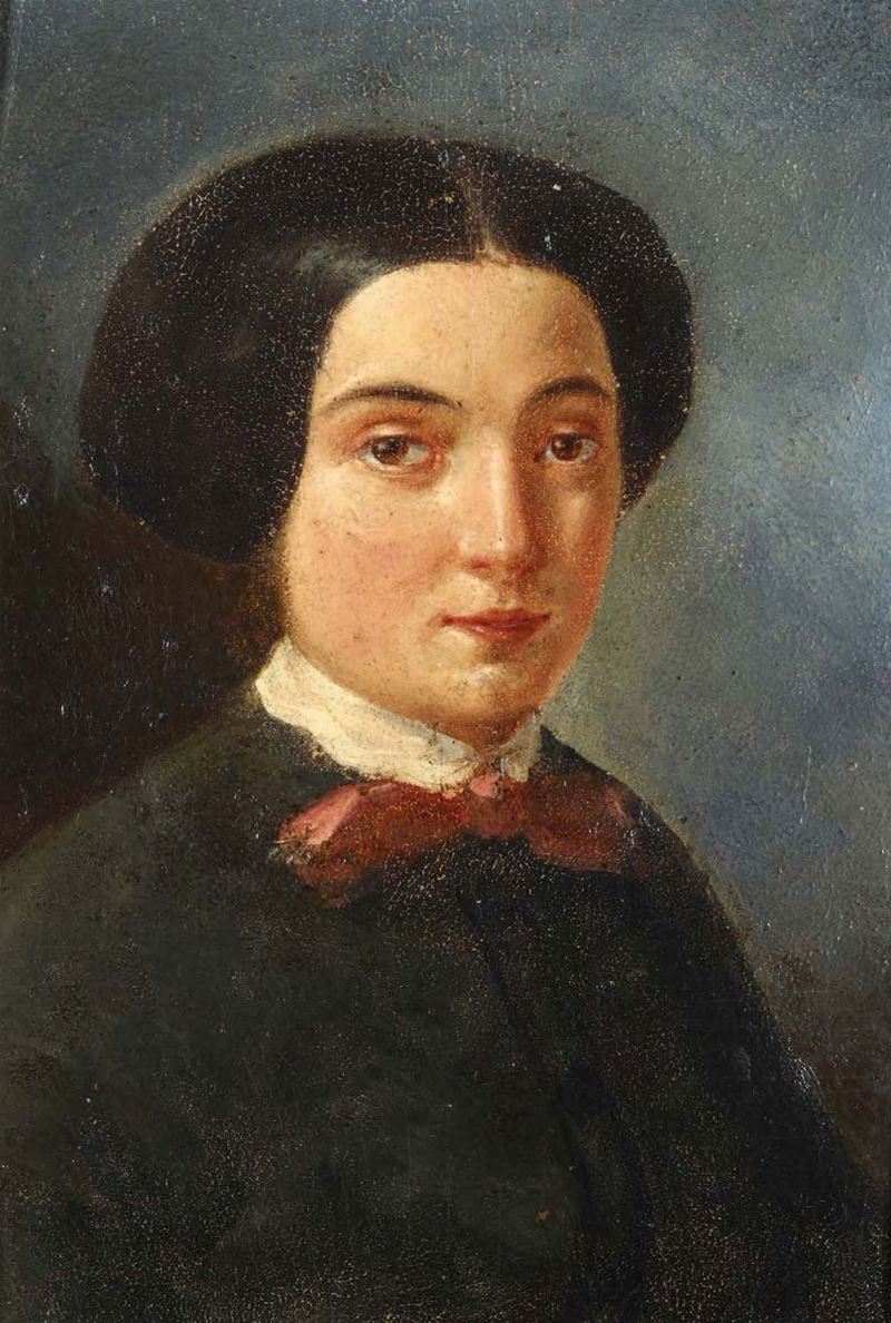 Pittore del XIX-XX secolo Ritratto femminile  - Asta Dipinti e Arredi - Cambi Casa d'Aste