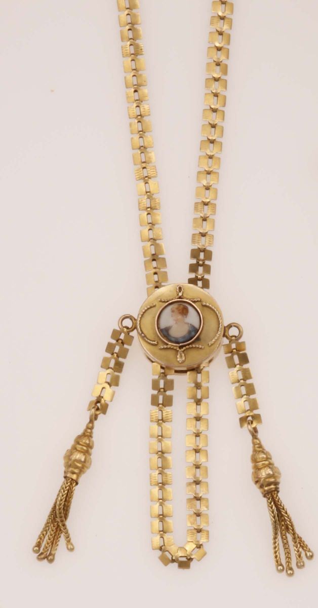Miniature and gold sautoir  - Auction Fine Jewels - Cambi Casa d'Aste