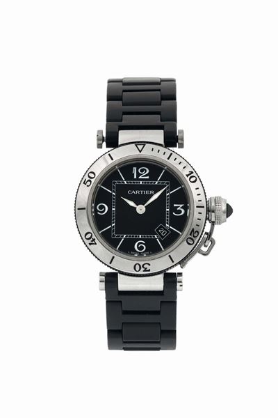 Cartier, Pasha , Seatimer Date, Case No. 260264nx, Ref. 3025. Orologio da Polso, da Donna, al Qua...