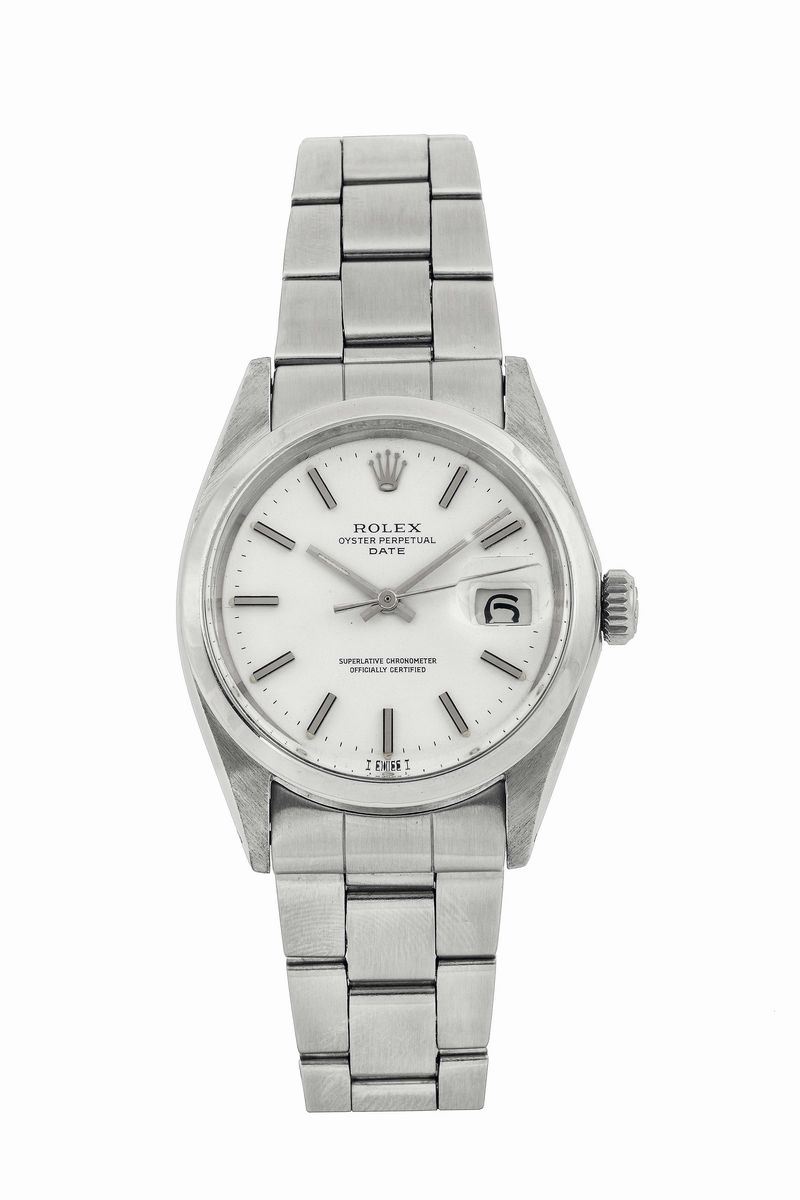 ROLEX, Oyster Perpetal, Date, Superlative Chronometer, Officially Certified, case No. 2789384, Ref. 1500. Fine, tonneau-shaped, center seconds, self-winding, water resistant, stainless steel wristwatch with date and an original Rolex Oyster bracelet with deployant clasp. Made circa 1970  - Auction Watches and Pocket Watches - Cambi Casa d'Aste