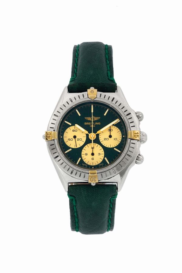 Breitling, Chrono Callisto, Special Edition for Japan Market, Ref. B11047. Fine, stainless steel and gold, water resistant wristwatch with original buckle. Made circa 1990