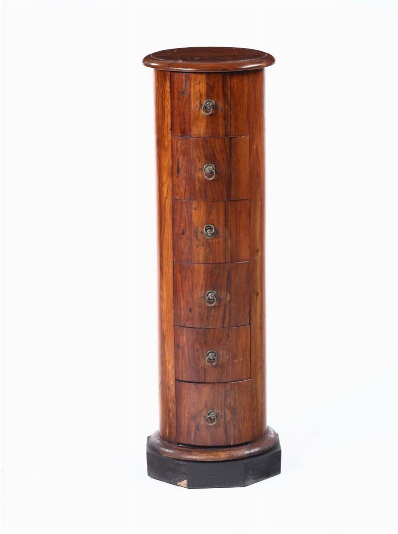 Comodino a colonna con cassetti, XIX secolo  - Auction Fine Art - Cambi Casa d'Aste