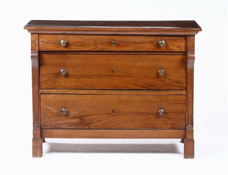 Comò a tre cassetti, XIX-XX secolo  - Auction Fine Art - Cambi Casa d'Aste