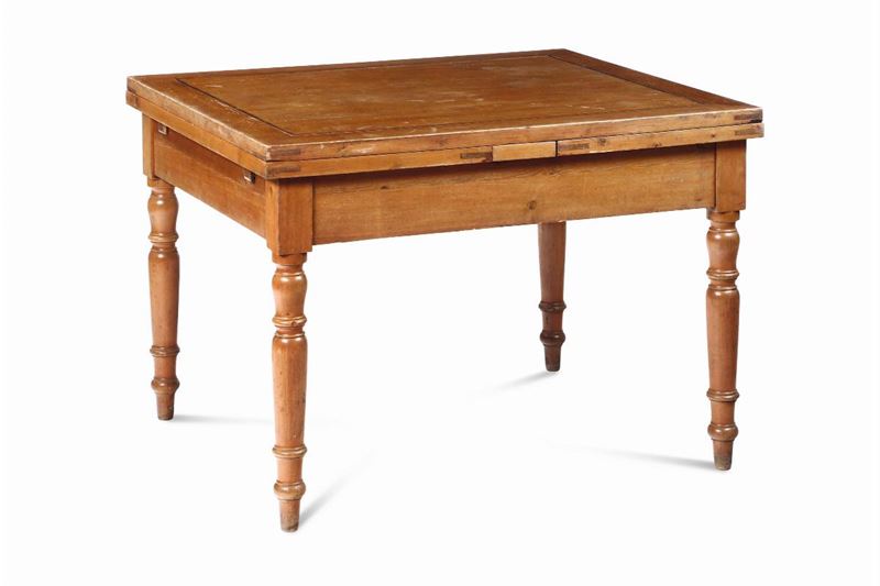 Tavolo da pranzo a libro, XIX secolo  - Auction Fine Art - Cambi Casa d'Aste