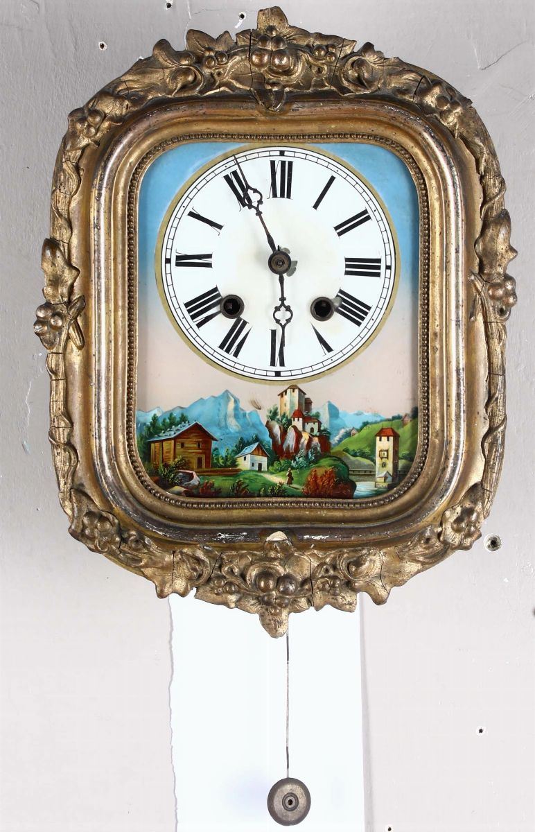 Pendola da muro, Austria XIX secolo  - Auction Fine Art - Cambi Casa d'Aste