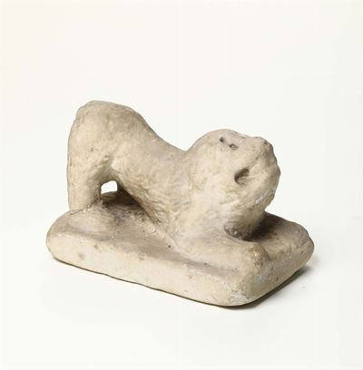 Piccolo Leone in Marmo Scolpito, Arte Italiana Probabile XIV Secolo
