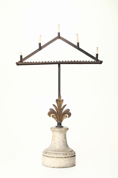 Candelabro in Metallo e Bronzo, XVIII Secolo