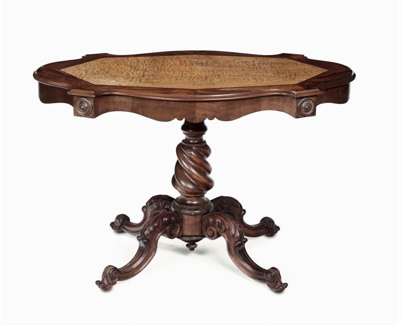 Tavolo da centro con piano ovale, XIX secolo  - Auction Fine Art - Cambi Casa d'Aste