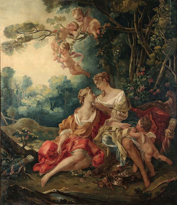 Scuola del XVIII secolo Scena mitologica