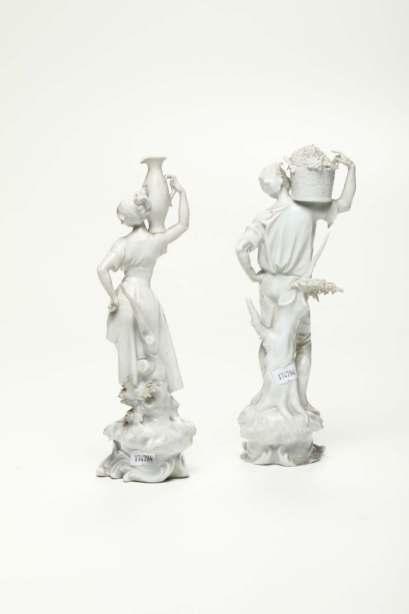 Coppia di Figurine Probabilmente, Doccia, Manifattura Ginori, Prima Metà del XX Secolo