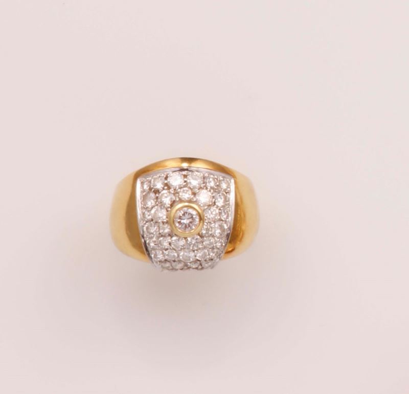 Damiani. Anello a fascia con diamanti  - Auction Vintage, Jewels and Watches - Cambi Casa d'Aste
