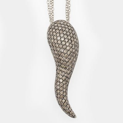 Pendente “cornetto” con Diamanti Brown per Ct 4,00 Circa