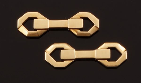 Pair of gold cufflinks